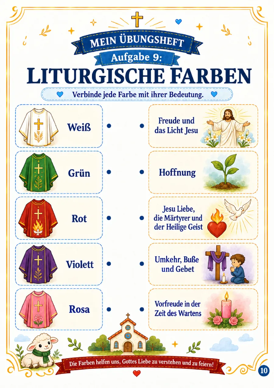 Seite aus dem Übungsheft zur Heiligen Messe – Bild 7