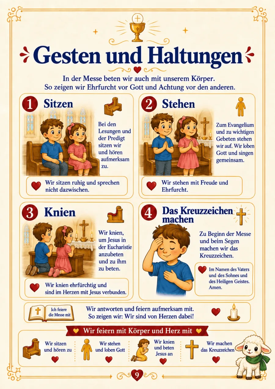 Seite aus dem Büchlein „Ich feiere die Messe mit“ – Bild 6