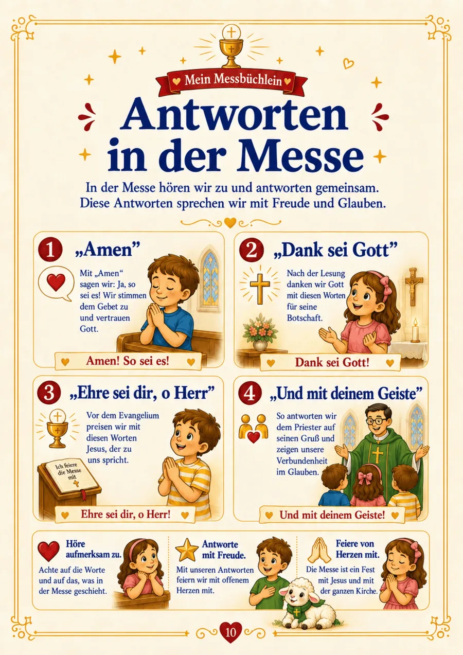 Seite aus dem Büchlein „Ich feiere die Messe mit“ – Bild 7