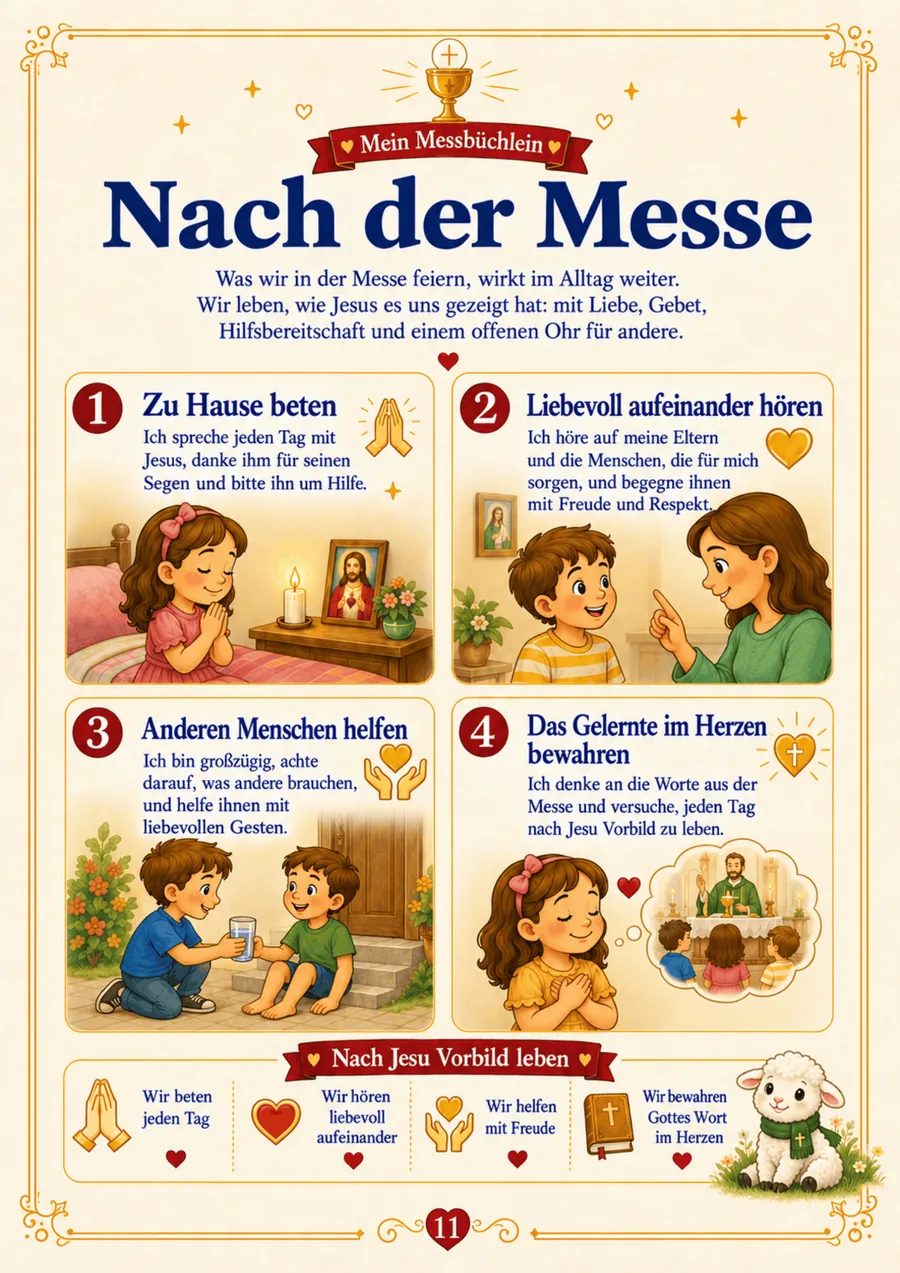 Seite aus dem Büchlein „Ich feiere die Messe mit“ – Bild 8